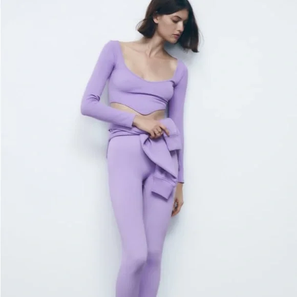 Zara Pants Jumpsuits Zara Seamless Leggings Poshmark